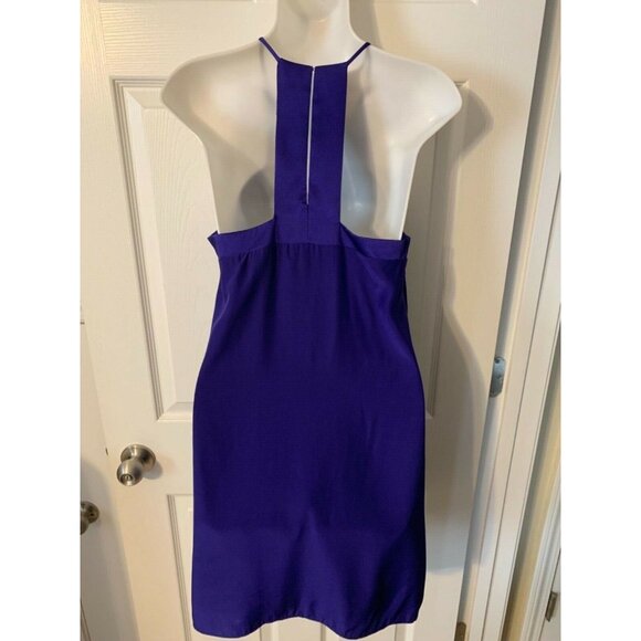 Anthropologie Alice & Trixie Shift Dress Small S Royal Purple SILK Racerback - Picture 2 of 8